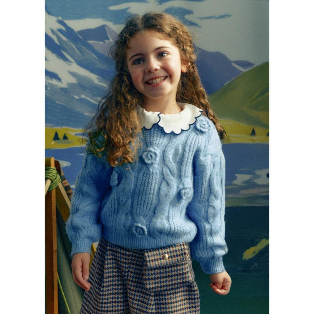 Mayoral 3D Flower Sweater Sky Mix (4319)