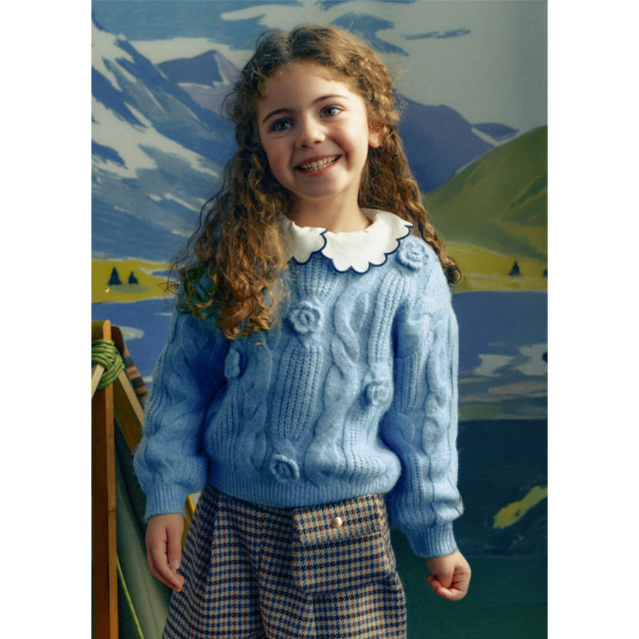 Mayoral 3D Flower Sweater Sky Mix (4319)