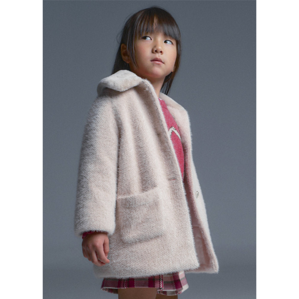 Mayoral Knitted Fur Coat Chickpea (4412)