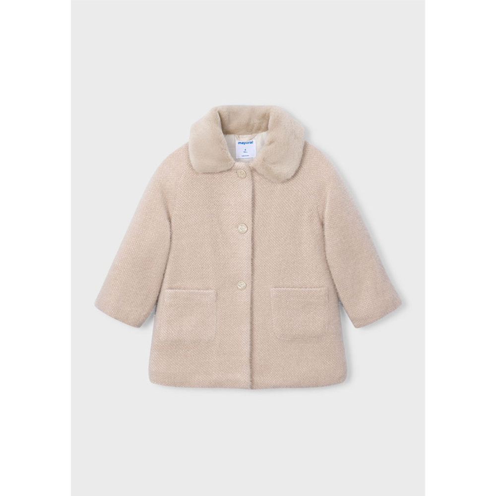 Mayoral Knitted Fur Coat Chickpea (4412)