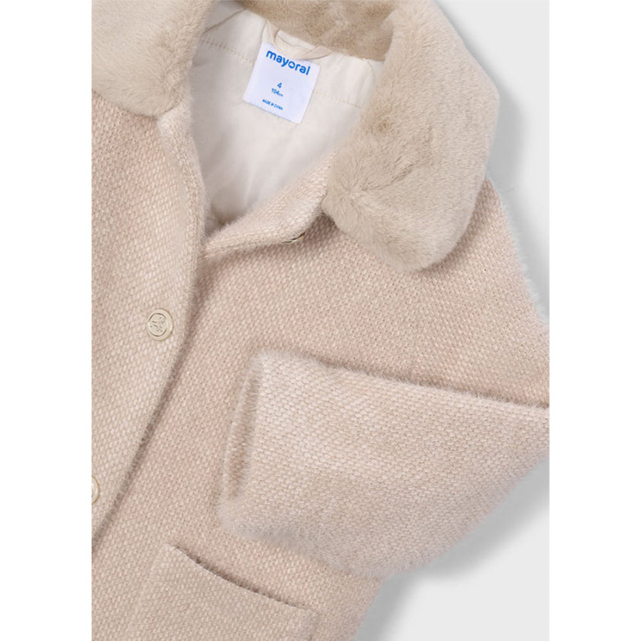 Mayoral Knitted Fur Coat Chickpea (4412)