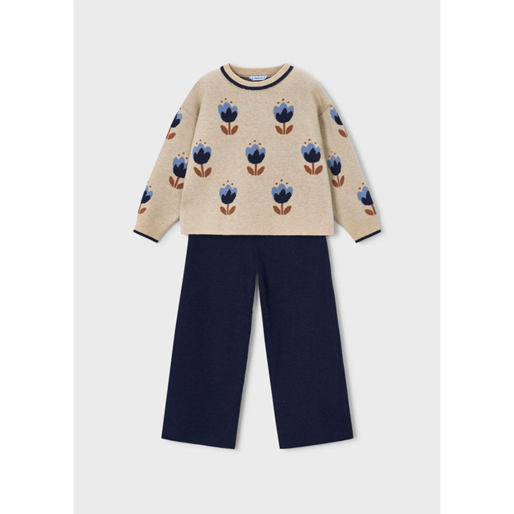Mayoral Long Knit Trousers Set Navy (4527)