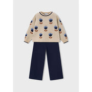Mayoral Long Knit Trousers Set Navy (4527)