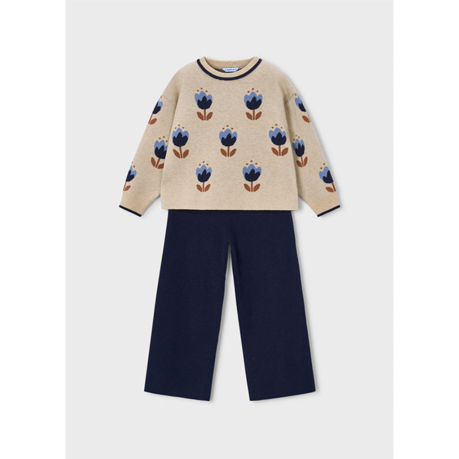 Mayoral Long Knit Trousers Set Navy (4527)