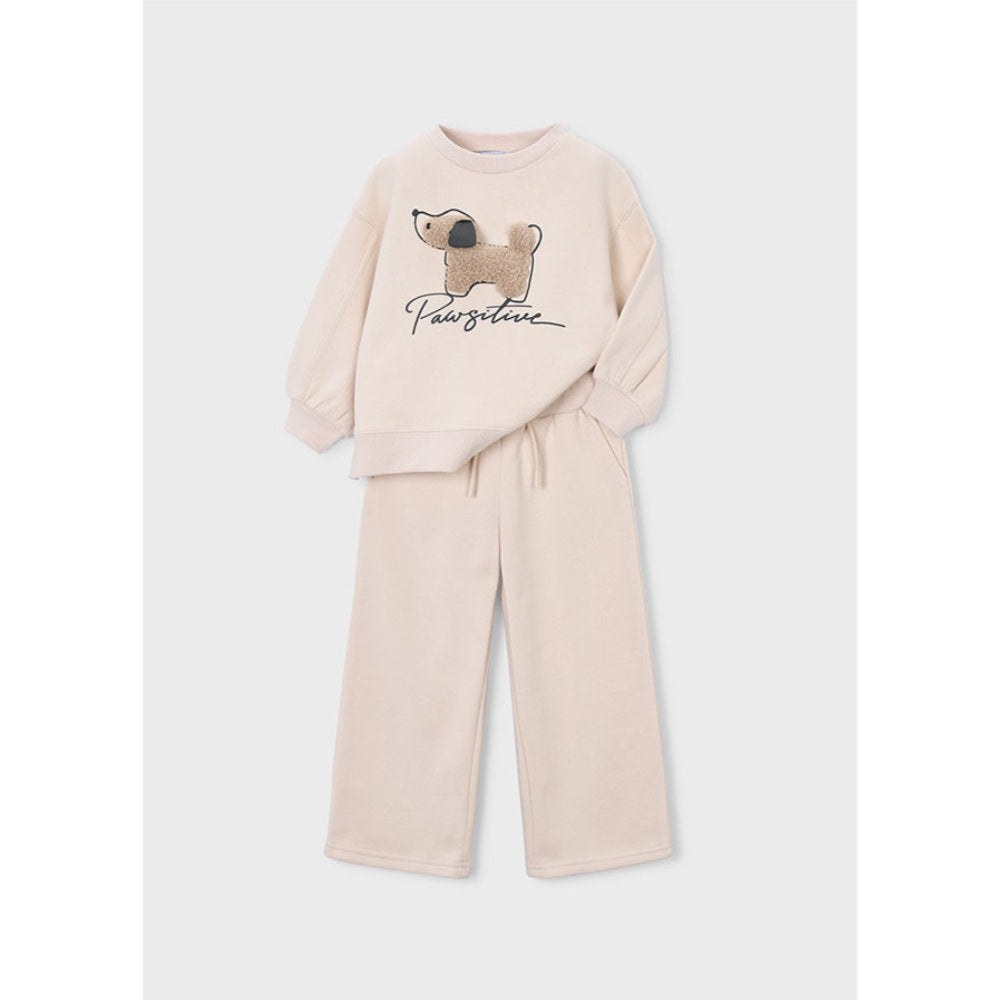 Mayoral Tracksuit With Dog Applique Light KhakI (4801)