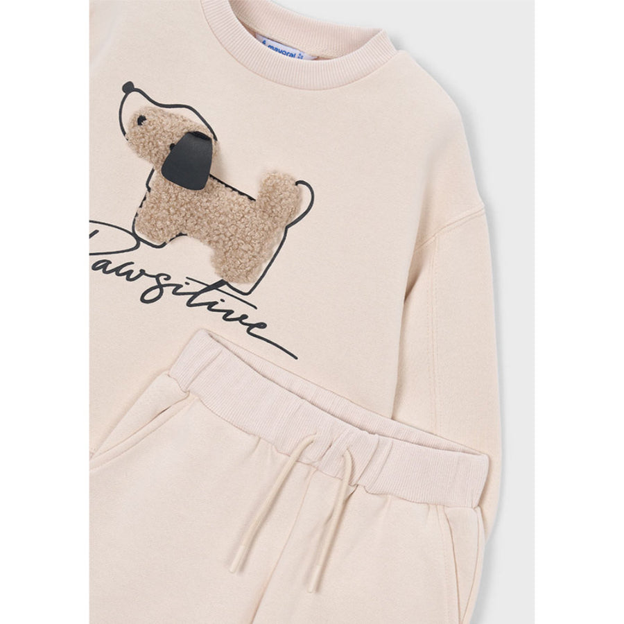 Mayoral Tracksuit With Dog Applique Light KhakI (4801)