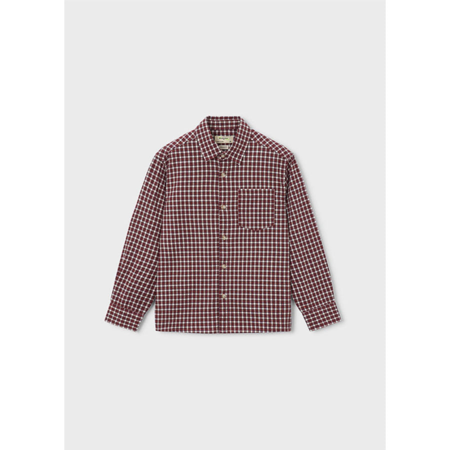 Mayoral L/S Checked Shirt Terracotta (7117)