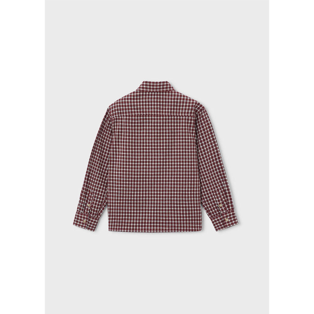 Mayoral L/S Checked Shirt Terracotta (7117)