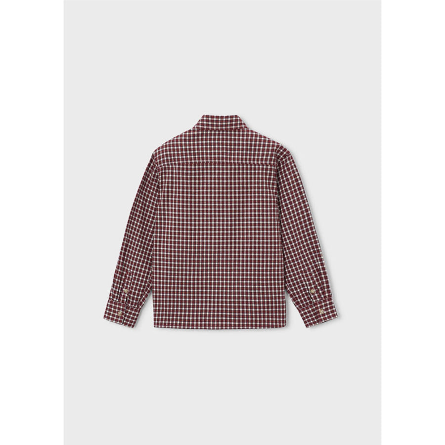 Mayoral L/S Checked Shirt Terracotta (7117)