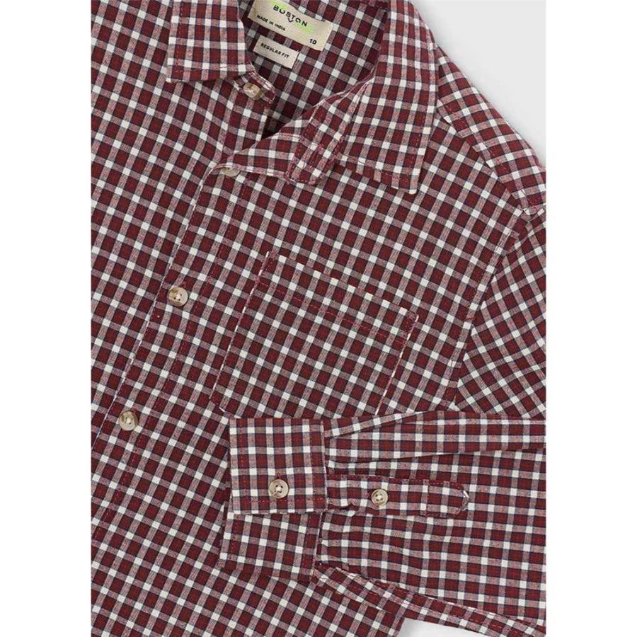Mayoral L/S Checked Shirt Terracotta (7117)