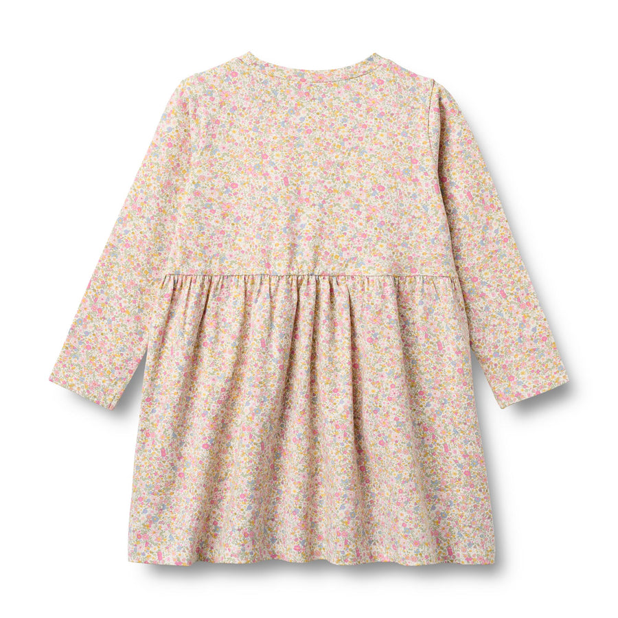 Wheat Jersey Dress L/S Sessa - 1629-180 9637 Blush Flower Meadow