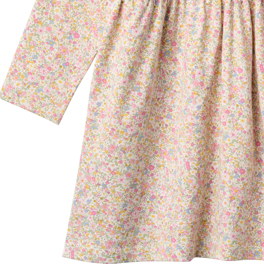 Wheat Jersey Dress L/S Sessa - 1629-180 9637 Blush Flower Meadow