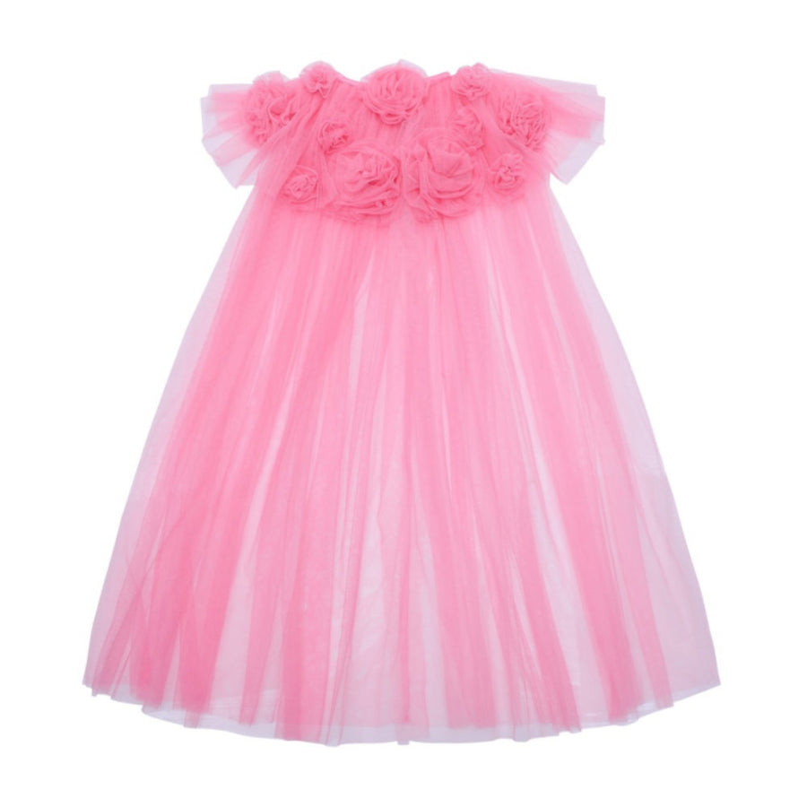 Mimi & Lula Pink Ruffle Flower Cape - 175018-04
