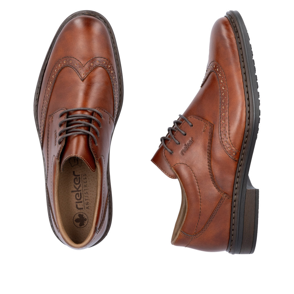 Rieker 17620-24 Mens Wide Fit Tan Formal Shoes