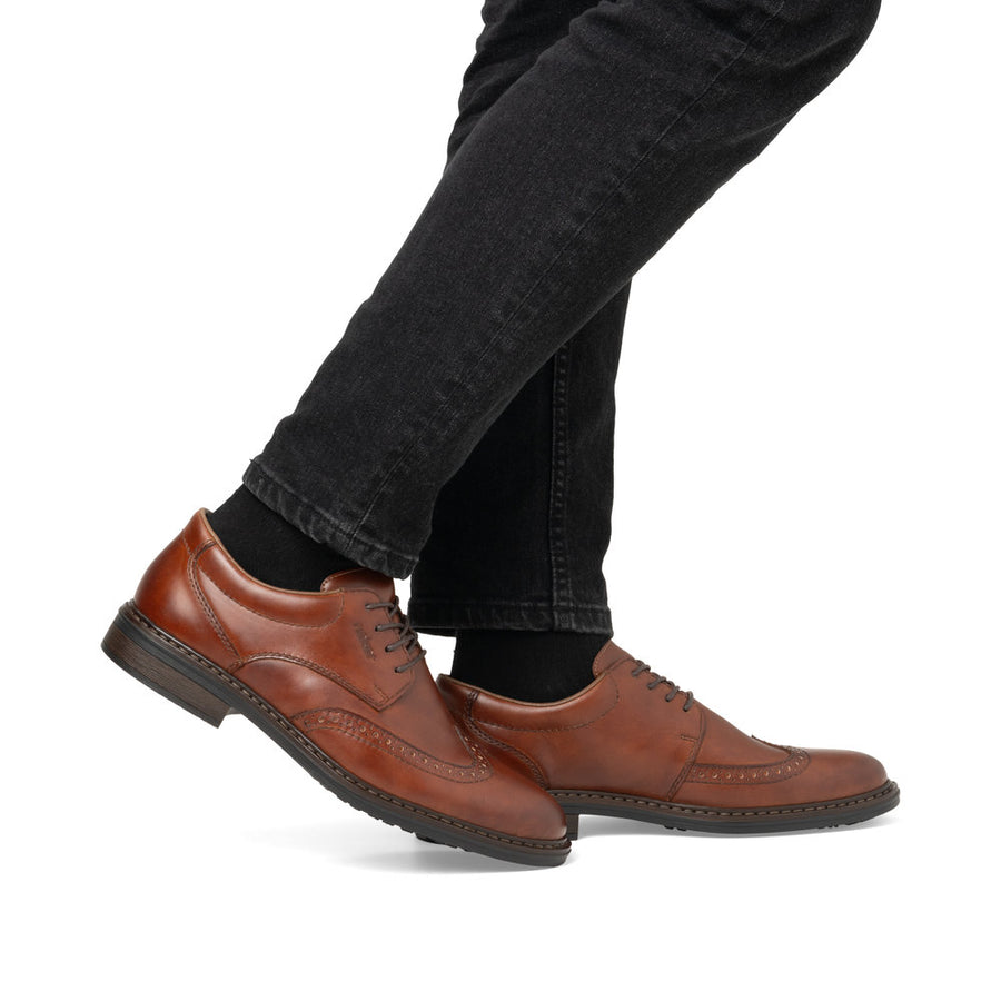 Rieker 17620-24 Mens Wide Fit Tan Formal Shoes