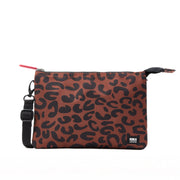 Roka Carnaby Crossbody Leopard Print XL Recycled Canvas Bag