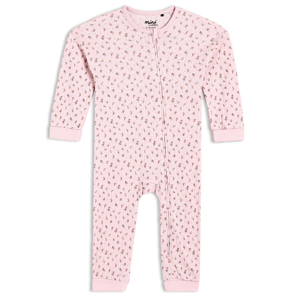 Mini Cuddles Girls Pink Single Romper