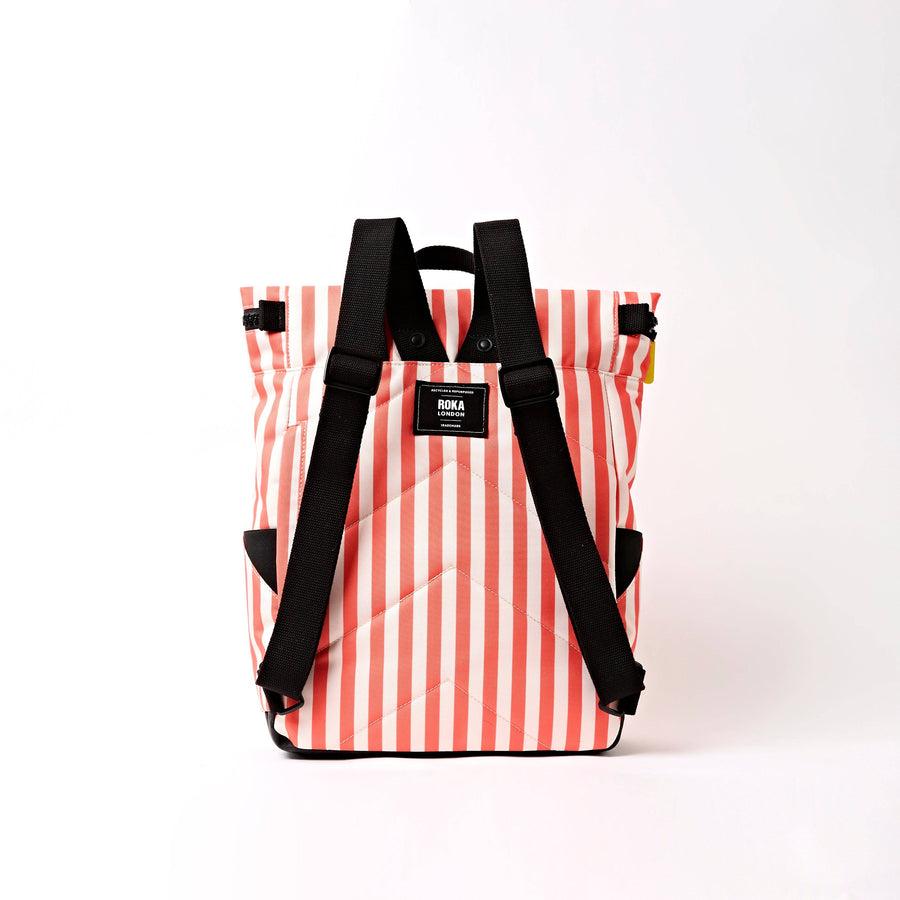 Roka Canfield Backpack in Coral Stripe Canvas