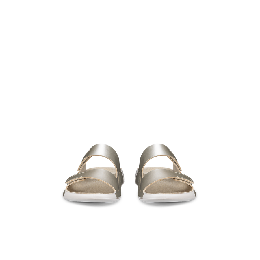 Ecco 206823-01688 Cozmo W 2-Strap Pure White Gold Sandals