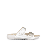 Ecco 206823-01688 Cozmo W 2-Strap Pure White Gold Sandals
