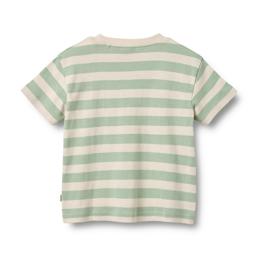 Wheat T-Shirt S/S Liam - 2172-108S 9647 Mint Stripe