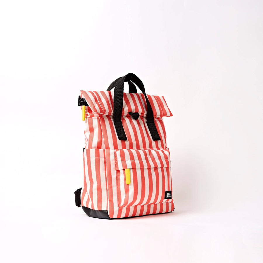 Roka Canfield Backpack in Coral Stripe Canvas