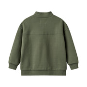 Wheat 2386-672-GOTS Half Zip Sweatshirt L/S Matteo 9690 Thyme