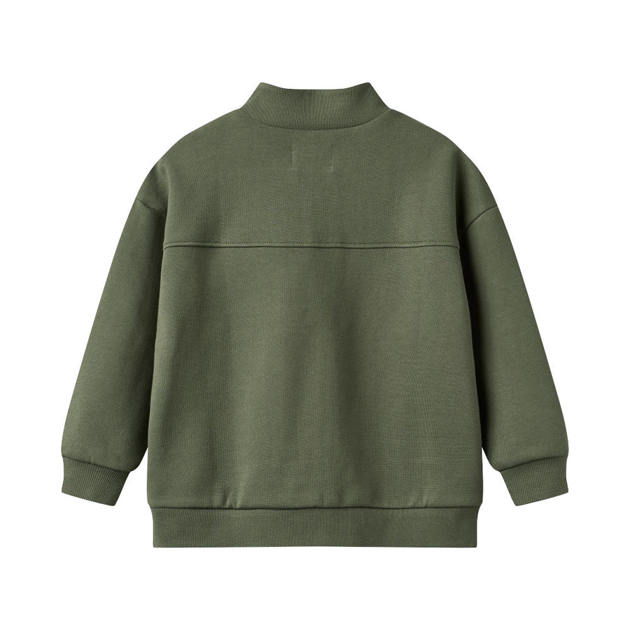 Wheat 2386-672-GOTS Half Zip Sweatshirt L/S Matteo 9690 Thyme