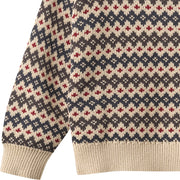 Wheat 2531-560-GOTS Jacquard Pullover Harlow 1292 Greyblue