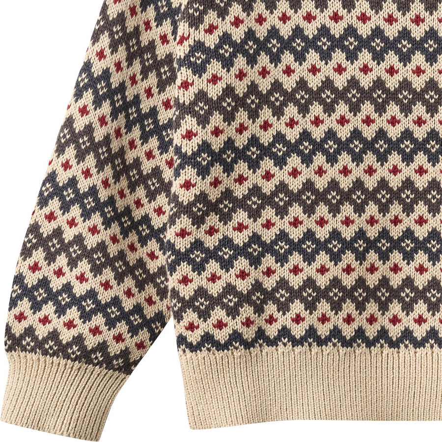Wheat 2531-560-GOTS Jacquard Pullover Harlow 1292 Greyblue