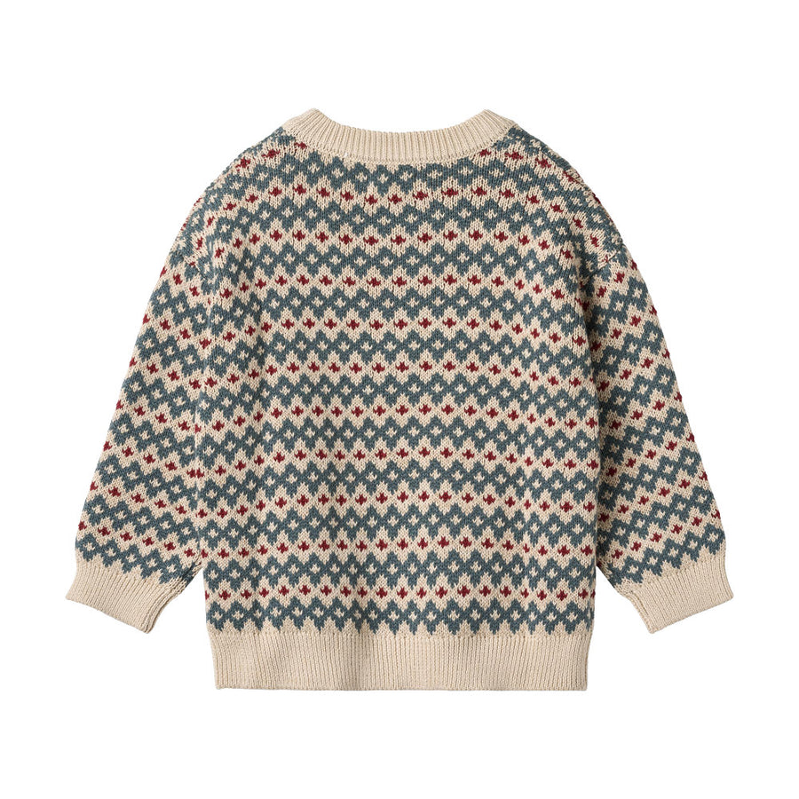 Wheat Jaquard Pullover Harlow - 3191 Offwhite