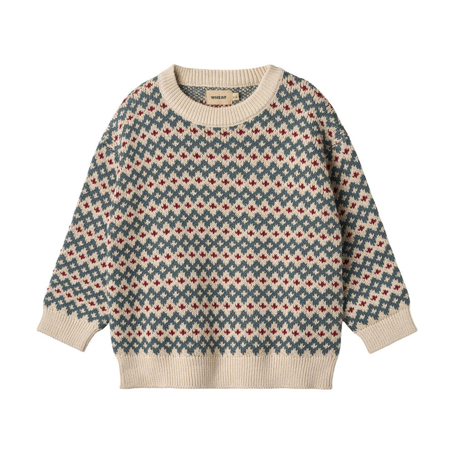 Wheat Jaquard Pullover Harlow - 3191 Offwhite