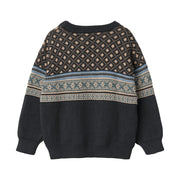 Wheat Jaquard Pullover Julius - 1432 Navy