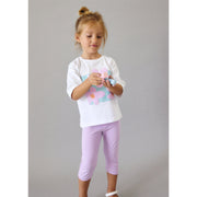Mayoral S/S T-Shirt White Lila (3016)