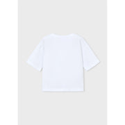 Mayoral S/S T-Shirt White Lila (3016)