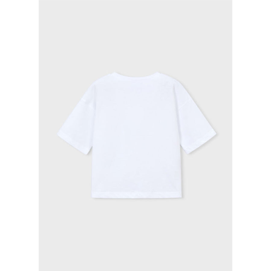 Mayoral S/S T-Shirt White Lila (3016)