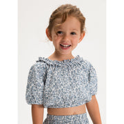 Mayoral Printed Dobby Top Sky Blue (3026)