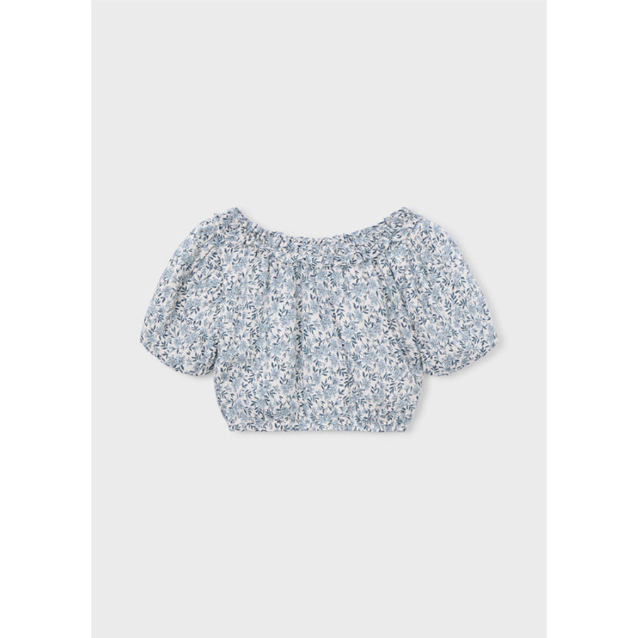 Mayoral Printed Dobby Top Sky Blue (3026)