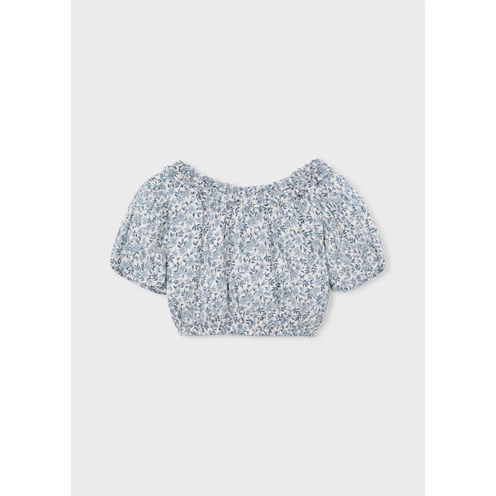 Mayoral Printed Dobby Top Sky Blue (3026)