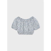 Mayoral Printed Dobby Top Sky Blue (3026)