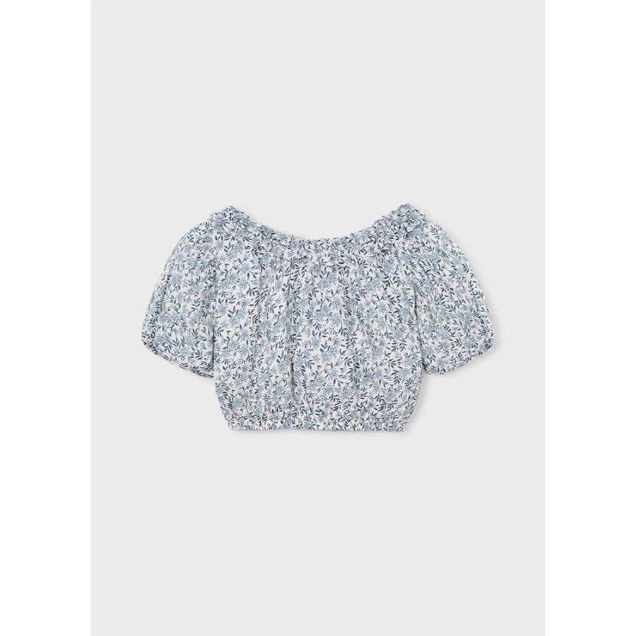 Mayoral Printed Dobby Top Sky Blue (3026)