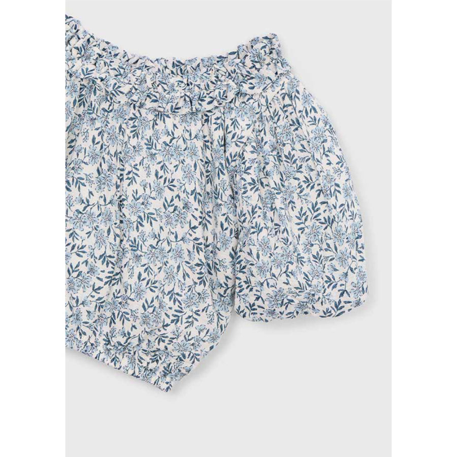 Mayoral Printed Dobby Top Sky Blue (3026)