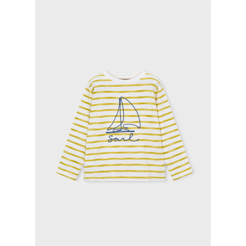Mayoral L/S Stripes T-Shirt Olive (3083)