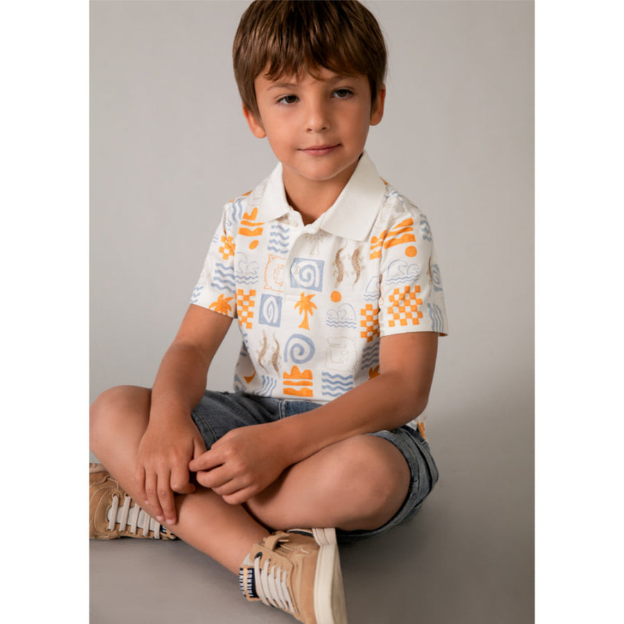 Mayoral S/S Polo Creampeach (3104)