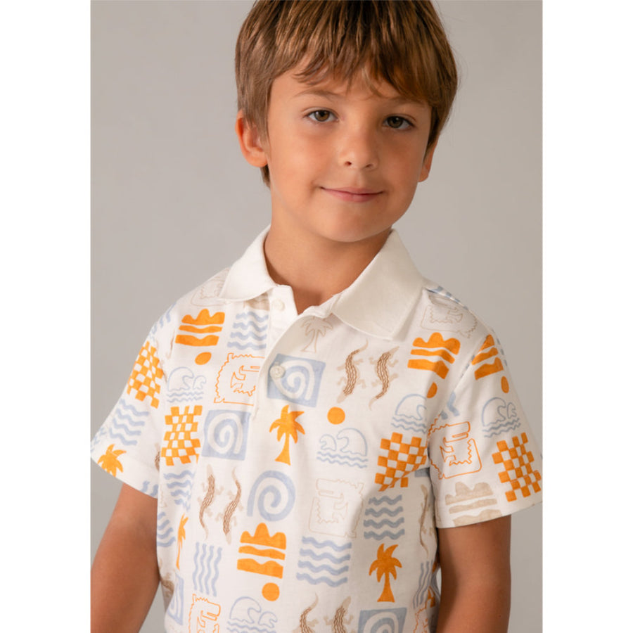 Mayoral S/S Polo Creampeach (3104)