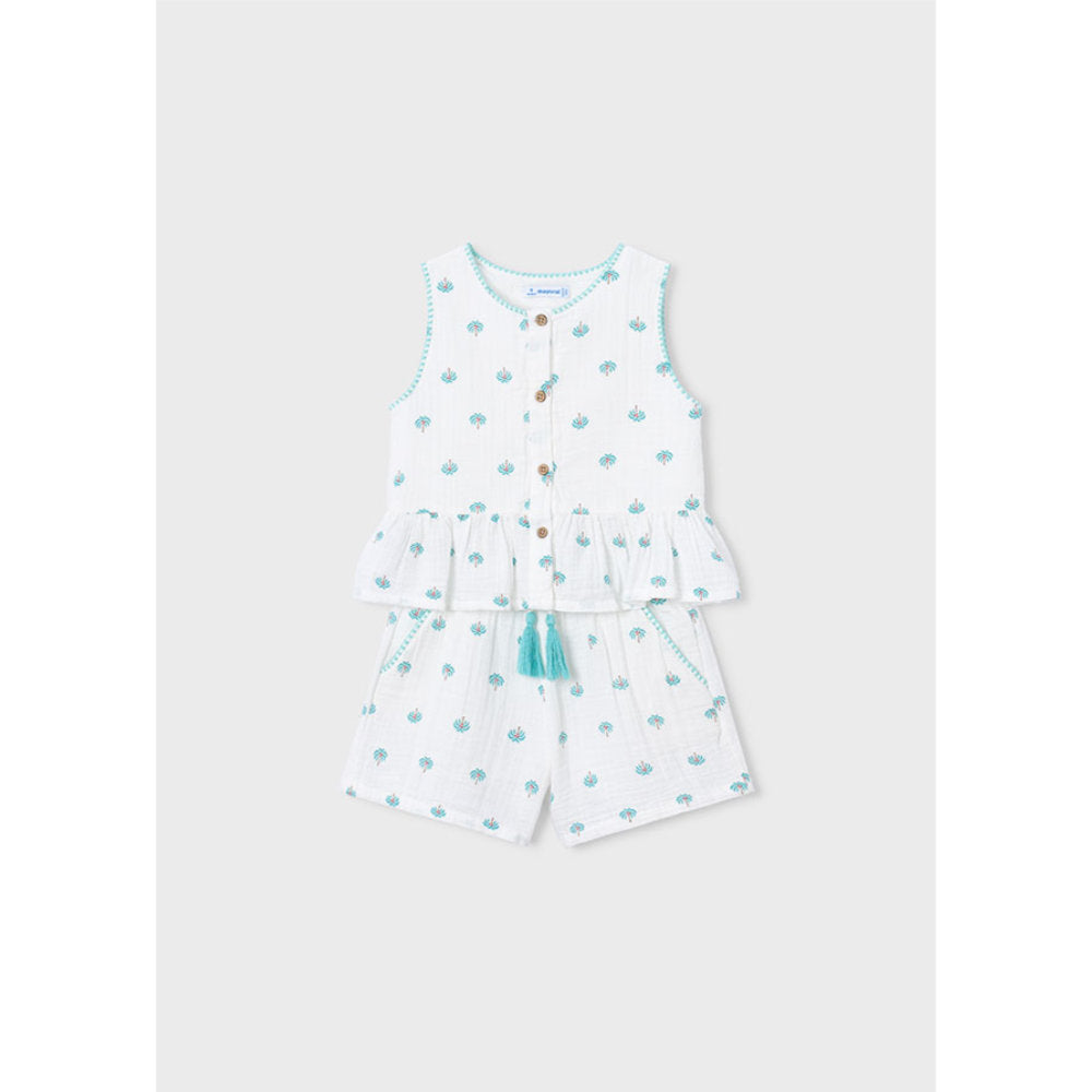 Mayoral Printed Shorts Set Natural (3229)