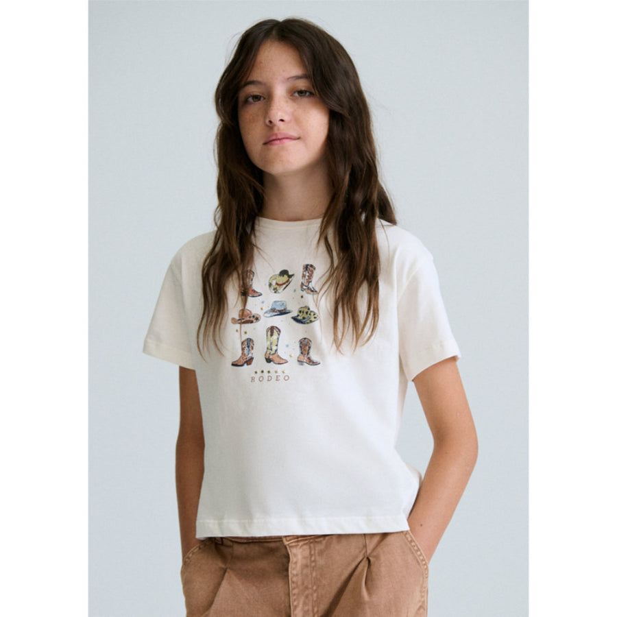 Mayoral S/S Printed T-Shirt Bone (6005)