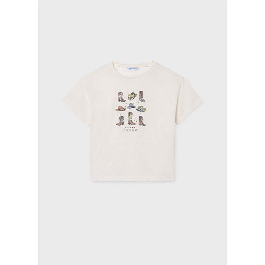 Mayoral S/S Printed T-Shirt Bone (6005)