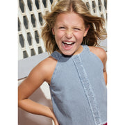 Mayoral Denim Striped Top Indigo (6025)