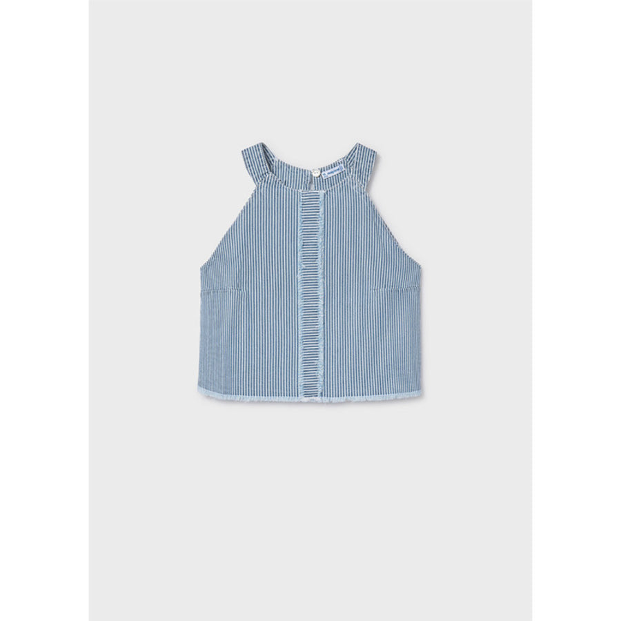 Mayoral Denim Striped Top Indigo (6025)